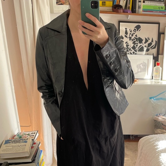 Guess Jeans Cropped Leather Blazer - Picture 7 of 7